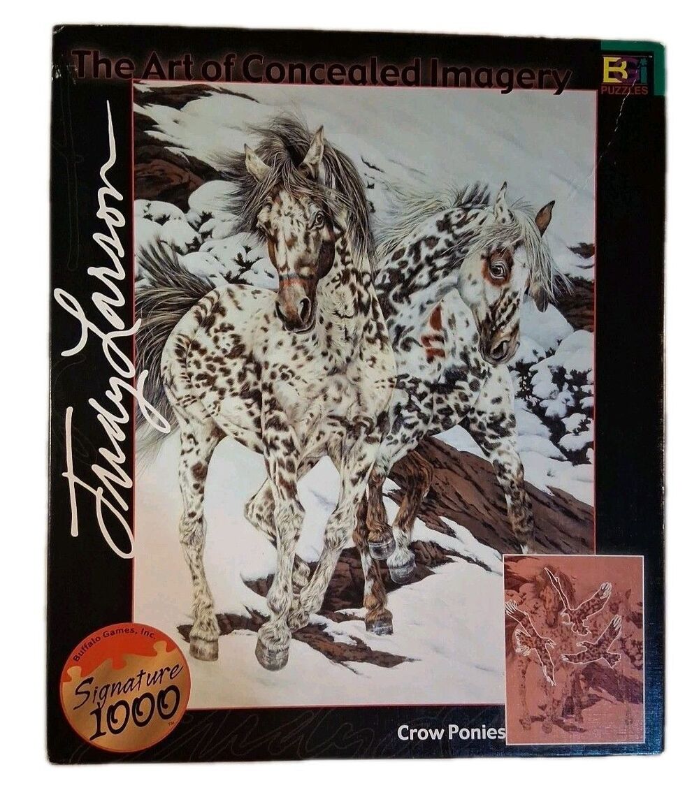 Crow Ponies 1026 PC Jigsaw Puzzle 01123 Concealed Imagery Judy Larson Horses